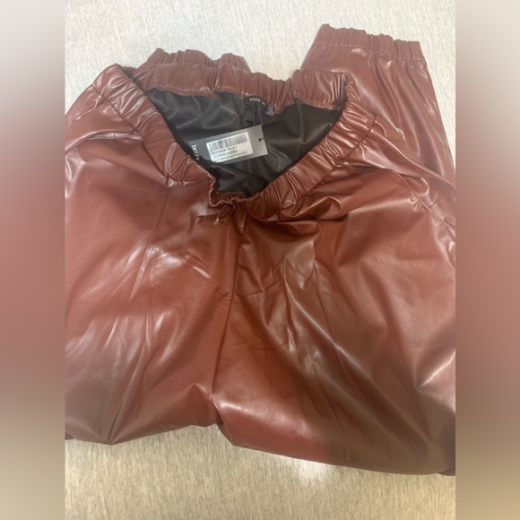 Pu Faux Leather Joggers - Picture 2 of 3
